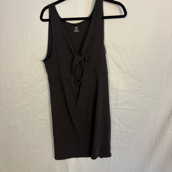aerie Dresses & Skirts - Aerie Twist Front Black Ribbed Mini Dress Sz XXL